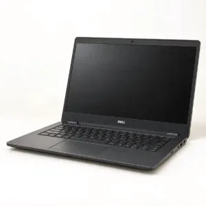 Open black business laptop